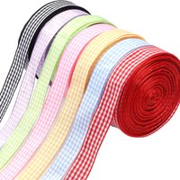 10Yards 6-25mm Plaid Ribbon Grid Printed Ribbon Tape For Wedding Christmas Decora DIY Handmade Gift Wrapping Ribbon Accessories