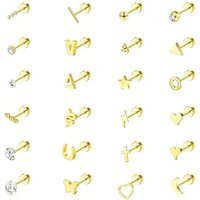 Bobisty 1Piece Earrings for Women Men Stainless Steel Tiny Cartilage Star Moon Heart Elegant Cartilage Piercing Jewelry