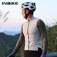 Koszulka rowerowa męska INBIKE, dopasowany krój, zimowa, z długim rękawem, ocieplana polarem, odzież rowerowa, pełny zamek błyskawiczny, koszulka rowerowa na zimną pogodę.