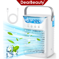 Portable Air Conditioners Personal Air Cooler,Evaporative Air Cooler with 3 Wind Speeds,LED Lights,2/4/6H Timer, Air Cooling Fan