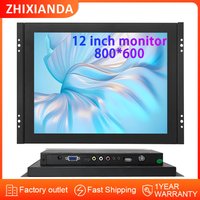Zhixianda 12 Inch Industrial Display 800*600 4:3 Touch Screen Open Frame Monitor with VGA HDMI BNC AV USB
