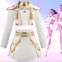 Huntrix Golden Kpop Demon Hunters Rumi Mira Zoey Cosplay Costume Kids Girls Birthday Party Halloween Stage Performance Clothes