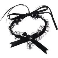 2026 Lace Aesthetic Bow Knot Bell Choker Necklace Cute Gothic Collar For Women Simple Sexy Lovely Pendant Fashion Jewelry