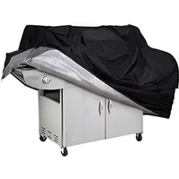 Waterproof BBQ Cover Grill Cover Anti Dust Rain Gas Charcoal Electric Barbeque Garden Grill Protection Outdoor 4 Sizes Black BLK