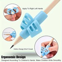 1/2Pcs Double Finger Silicone Pencil Grip, Kids Writing Corrector, School Supplies, Xmas & Halloween Stocking Filler Gift