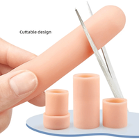 1/2Pairs 13CM Silicone Toe Protector Cover Anti-Friction Foot Care Pedicure Finger Separator Spacer Tube Pain Relief Wear Pads