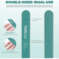 Nailpop Professional Nail Buffers 10pcs Double-Sided 100/180 Grit Green Perfect for Nail Shaping and Preparation in Salon Home