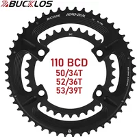 BUCKLOS 110BCD Chainring Double Speed Road Bike Chainring 34/36/39/50/52/53T 110 BCD Bicycle Chainwheel for R7000 R8000 R9000