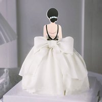 New Creative Happy Birthday Cake Toppers Noble Dress Mother's Day Birthday Party Cake Topper MOM Back View Happy Cake Decoration