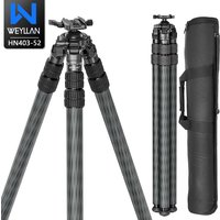 WEYLLAN HN403 40mm Carbon Fiber Camera Tripod for Hunting 70.49'' Carbon Shooting Tripod with Built-in 52mm Ball Head Load 30KG