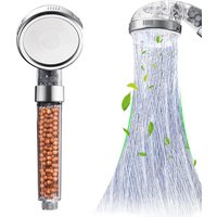 1pc Filtered Shower Head ABS High Pressure Water Saving Spray Handheld Clear Showerheads with With Filter Beads for Bathroom