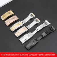 For Rolex Daytona Yacht Solid Stainless Steel Folding Buckle Black Golden Rose 9x9 9x16mm Classic Style Exquisite Watch Buckle