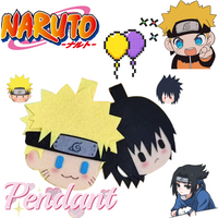 New Naruto Naruto Uzumaki Sasuke Uchiha Creative Kawaii Plush Bag Charm Decoration Cartoon Anime Character Pendant Ornament Gift