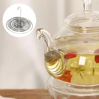 5pcs Teapot Stainless Steel Spring Teapot Nozzle Strainer Set Portable Filter Teapot Strainer Tea Replacement Tea Accessories