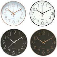 8inch Wall Clock Silent Non-Ticking Decorative Clock for School Office Classroom Bedroom Kitchen Living Room Decor Modern Simple