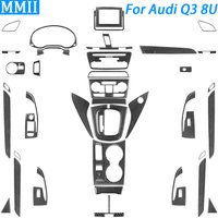 For Audi Q3 2015 2016 2017 2018 Carbon Fiber Interior Sticker Dashboard Center Console Gear Shift Panel Styling Car Accessories