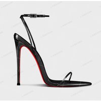 2025 New 12cm Thin Heel Pointed High Heels for Women, Sexy One Word Buckle Fashion Versatile Sandals, Large Single Shoes