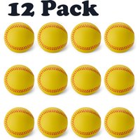 Eco-Friendly PU Foam Training Baseballs Softballs For Students 2.83 Inch 12 Pack Indoor Practice Safe Play