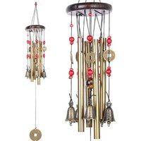 Large Wind Chime Tubes Bells Metal Church Bell Outdoor Garden Home Garden Decor Hanging Wind Chime Symbol Of Good Luck【Homeclub】