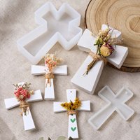 Cross Silicone Candle Mold DIY Christmas Ornaments Craft Making Aromath Soap Plaster Resin Pendant Casting Molds Home Decor