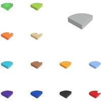 100pcs 25269 Tile Round 1x1 Quarter Compatible Educational Creative Size Gift DIY MOC Building Block Toys