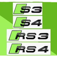 Audi 3D ABS Adhesive Green Car Trunk Number Letters Sticker For Audi RS3 RS4 RS5 RS6 RS8 Logo Emblem Nameplate Badge Accessories