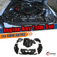 For BMW M2 M3 M4 G87 G80 G82 Dry Carbon Fiber Engine Cover Strut Brace Slam Panel ECU Cover Air Intake Cover Engine Bay Trim Set