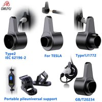GWUYU EV Charger Plug Holder Stand for TESLA Type 1 Type2 GB/T Car Charger Wall Mount Bracket Car Charging Cable Bracket
