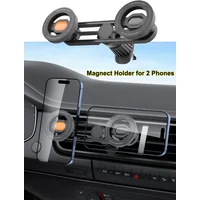 Universal Car Air Vent Magnet Phone Holder Magnetic 2 Phone Mounts Vehicel Car Smart Phone Holders Stands Bracket for Magsafe