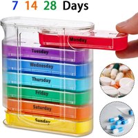 7 Days Pill Medicine Box Weekly Monthly Tablet Holder Storage Organizer Container Case Pill Box Splitters Pharmacy Pill Case