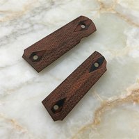 1 Pair Classic Mahogany Non-Slip Grips for 1911, Wooden Custom Decorative Handle Scale Material