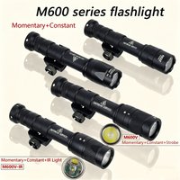 M600 M600B M600V IR Tactical Surefire LED Light Momentary Constant Scout Flashlight for HK416 AR15 M4 Torch Hunting 20mm Rail