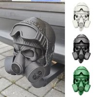 Funny 3D Printed Tow Bar Ball Cover Gas Mask Steel Helmet Trailer Hook Cover Rustproof Dustproof Trailer Hook Ball Cover