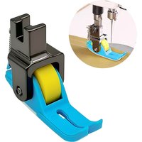Blue plastic roller presser foot, thick and thin fabric, universal roller presser foot