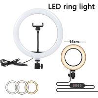 Video Light 16/26/33cm Selfie Ring LED Light Dimmable Round Ring Fill Lamp For Phone Live Video Streaming Studio LED Fill Light