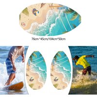 Wooden Skimboard Shallow Water Stand up Small Surfboard Beach Sand Board for Teenagers Beginners Kids Shallow Water Adults