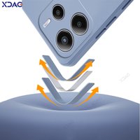 Original Cellphones Case Covers for Xiaomi Redmi Note 14 4G Global 6.67" MTK Helio G99 Ultra 6nm Soft Square Liquid Silicone Bag