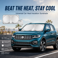 Universal Car Windshield Sunshade Cover, Anti UV Folding Parasol, Interior Sun Visor Protector Sleeve Auto Accessories