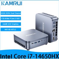 KAMRUI Mini PC Intel Core i7-14650HX up to 5.2GHz 32GB DDR4 Dual Channel 1TB NVMe PCIe SSD Wifi6E 4K@60Hz Micro Desktop Computer