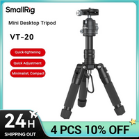 SmallRig Aluminium Mini Stativ VT-20 Belastung 6 kg mit Schnellwechselplatte, maximale Höhe 52 cm für DSLRs, spiegellose Kameras, Smartphones