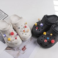 New Fun Cartoon Hole Shoe Charms Decorations Lovely Colored Mushrooms Flower Shoes Buckle DIY 3D Hole Shoe Accessories