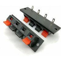 2pcs 6pcs 10pcs 4 Positions Connector Terminal Push In Jack Load Spring 4 Poles Audio Speaker Terminals Plug Socket Clip