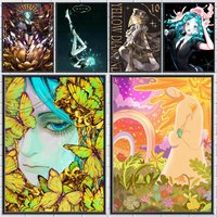 Anime L-Land of the L-Lustrous Poster HD Self-Adhesive Wall Stickers Mural Painting|Decals Bedroom & Living Room|Home Decor Gift
