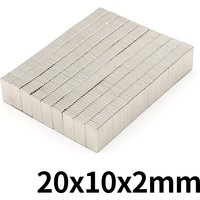 20x10x2mm Super Strong Block Neodymium Magnet N35 Powerful Magnetic NdfeB Permanent Refrigerator Magnet imanes DIY