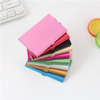 Business Aluminum Alloy Business Card Box, Portable and Portable, Credit Card Box, Colorful Metal Small Business Card Holder