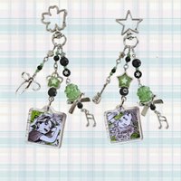 Handmade Yuri Mitsuaya Green Keychain | Tgiwiiwagaa Manga-Inspired Charm — Couples & Friendship Accessory