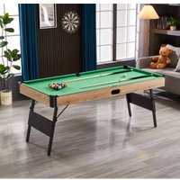 6ft Modern 3-in-1 Portable Foldable Game Table with Pool, Air Hockey & Ball Return System