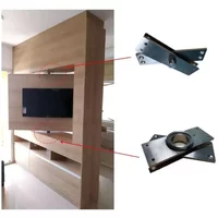 Contemporary Corner TV Bracket for Living Rooms: 360-Degree Swivel Stand Compatible with LCD/LED Televisions