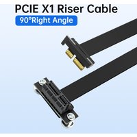 PCIE 3.0 X1 Riser Cable 90° Right Angle PCI Express X1 Extension Cord for PCIe WiFi Adapter Ethernet Card Slot