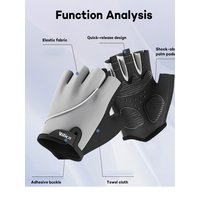 AliExpress Kyncilor Bike Gloves for Fitness Cycling Half Finger Gloves Men Women Anti Slip Shock-Absorbing Ice Silk Yoga Sports Gym Gloves